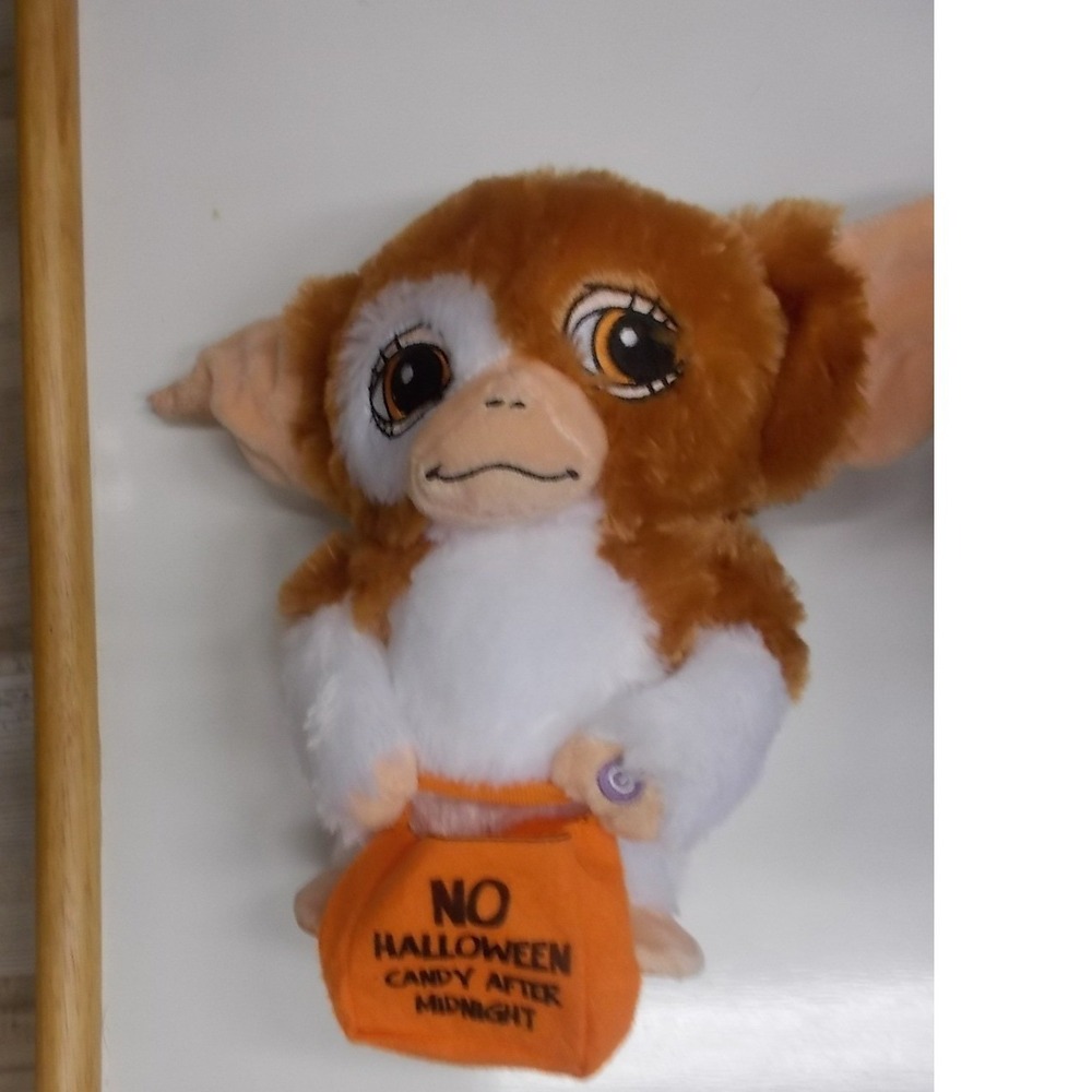 Gremlins Gizmo Halloween Plush No Candy After Midnight Trick or Treat Bag Brown
